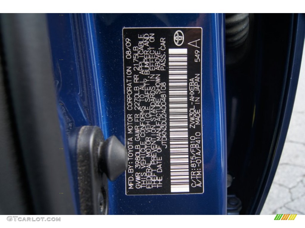 2010 Prius Hybrid V - Blue Ribbon Metallic / Dark Gray photo #35