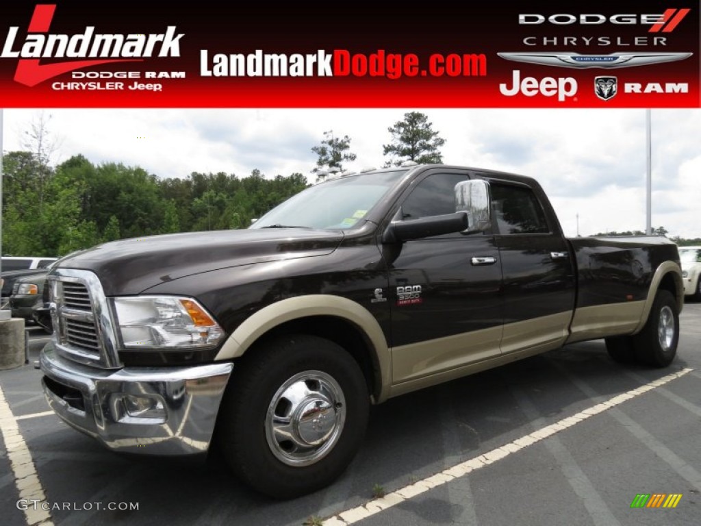 2011 Ram 3500 HD Laramie Crew Cab Dually - Rugged Brown Pearl / Dark Slate Gray photo #1