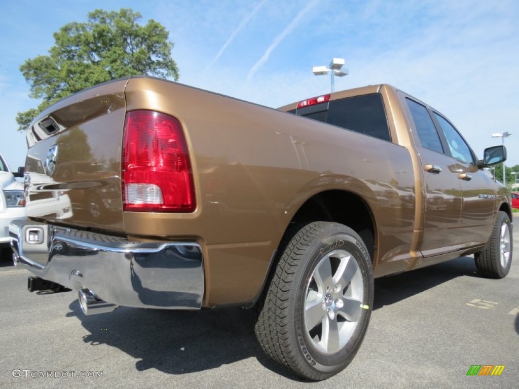 2012 Ram 1500 Big Horn Quad Cab - Saddle Brown Pearl / Dark Slate Gray/Medium Graystone photo #3