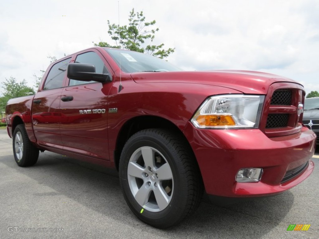 2012 Ram 1500 Express Crew Cab - Deep Cherry Red Crystal Pearl / Dark Slate Gray/Medium Graystone photo #4