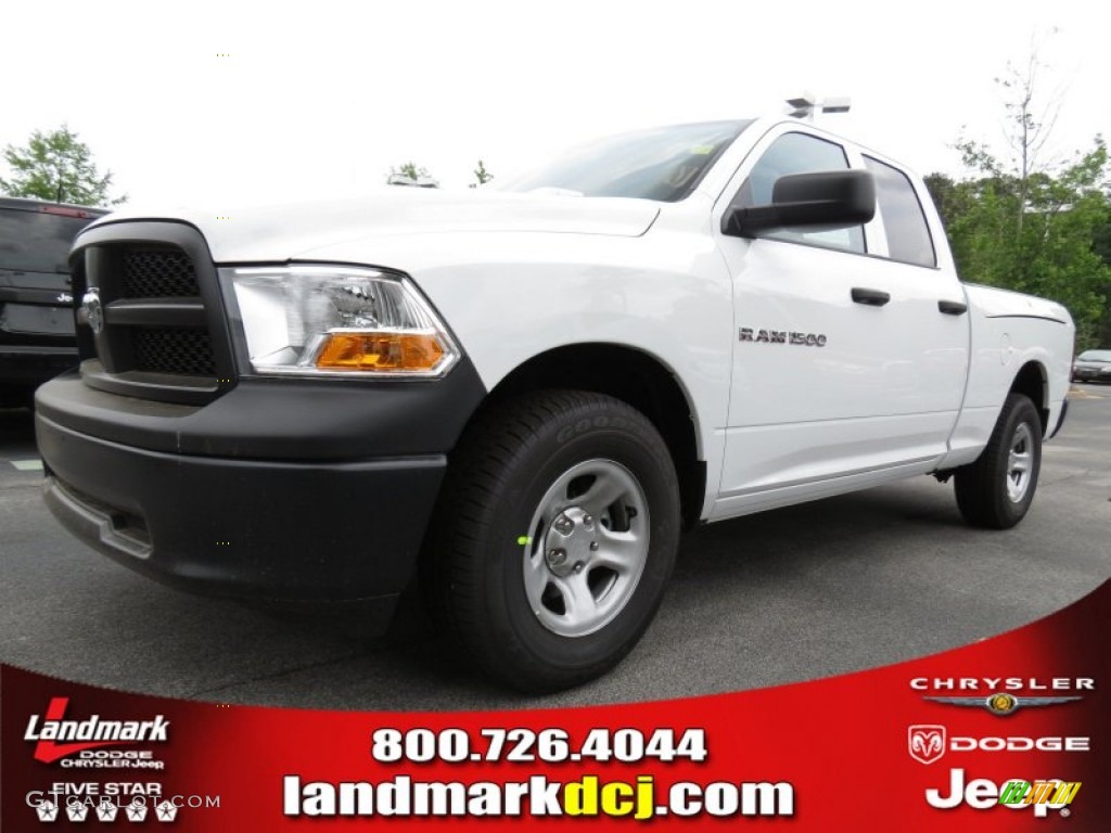 2012 Ram 1500 ST Quad Cab - Bright White / Dark Slate Gray/Medium Graystone photo #1