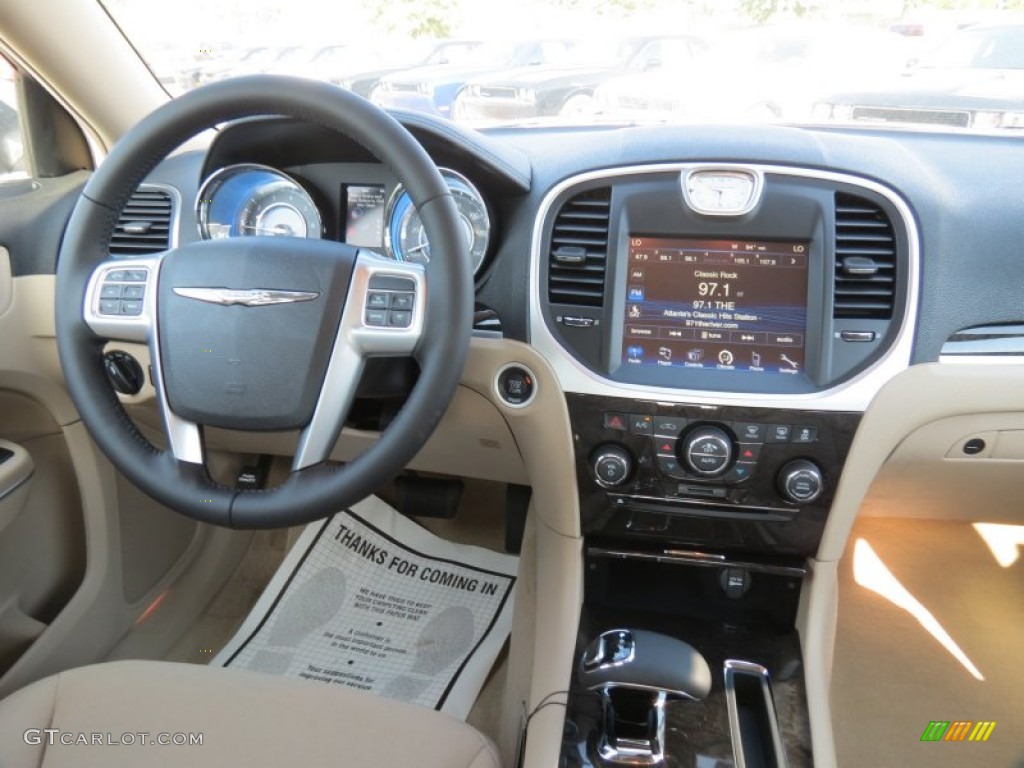 2012 Chrysler 300 Standard 300 Model Black/Light Frost Beige Dashboard Photo #64814714