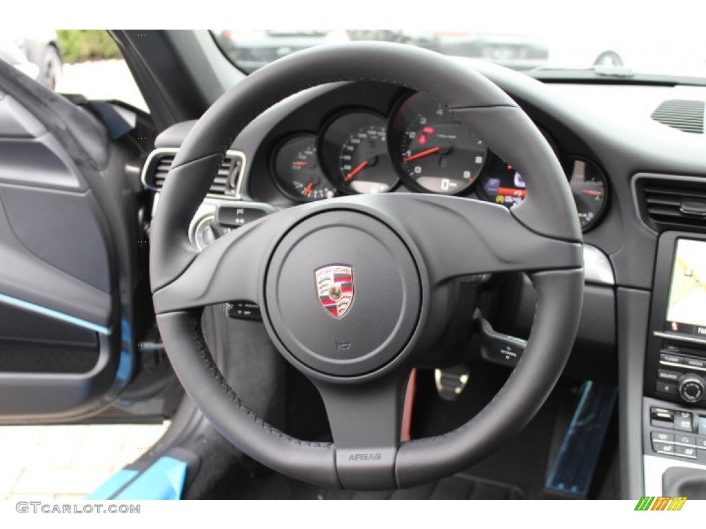 2012 Porsche New 911 Carrera Coupe Black Steering Wheel Photo #64814888