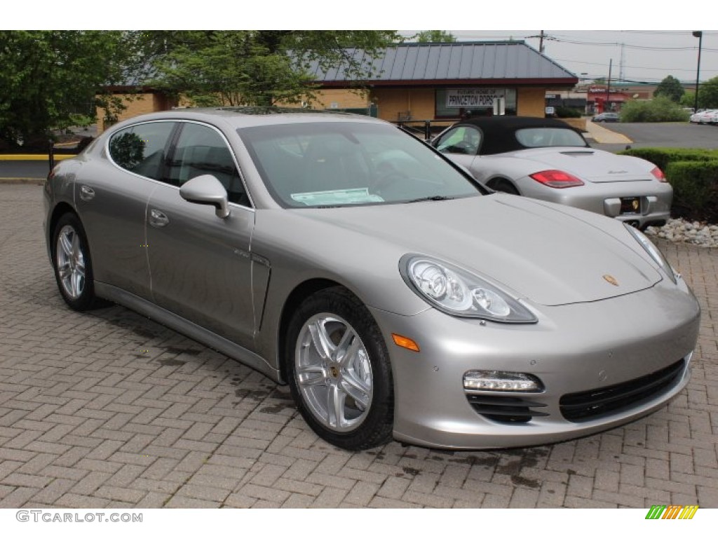 Platinum Silver Metallic 2012 Porsche Panamera S Hybrid Exterior Photo #64815041