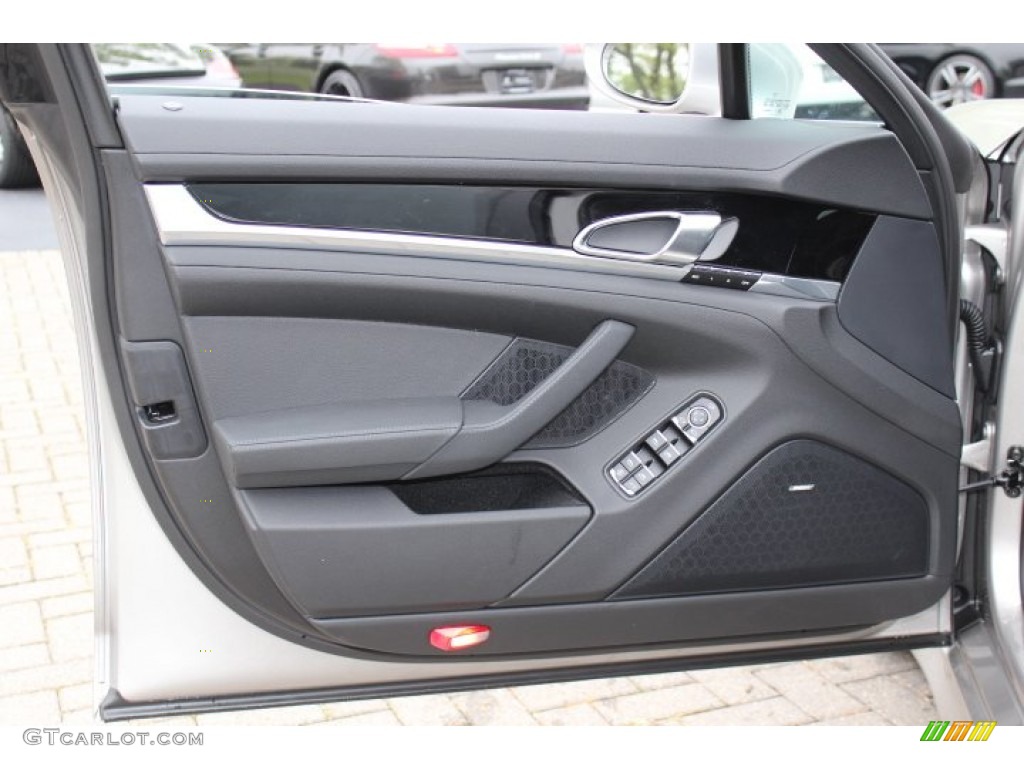 2012 Porsche Panamera S Hybrid Black Door Panel Photo #64815059