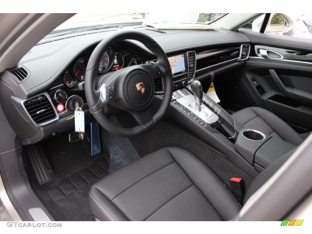 Black Interior 2012 Porsche Panamera S Hybrid Photo #64815068