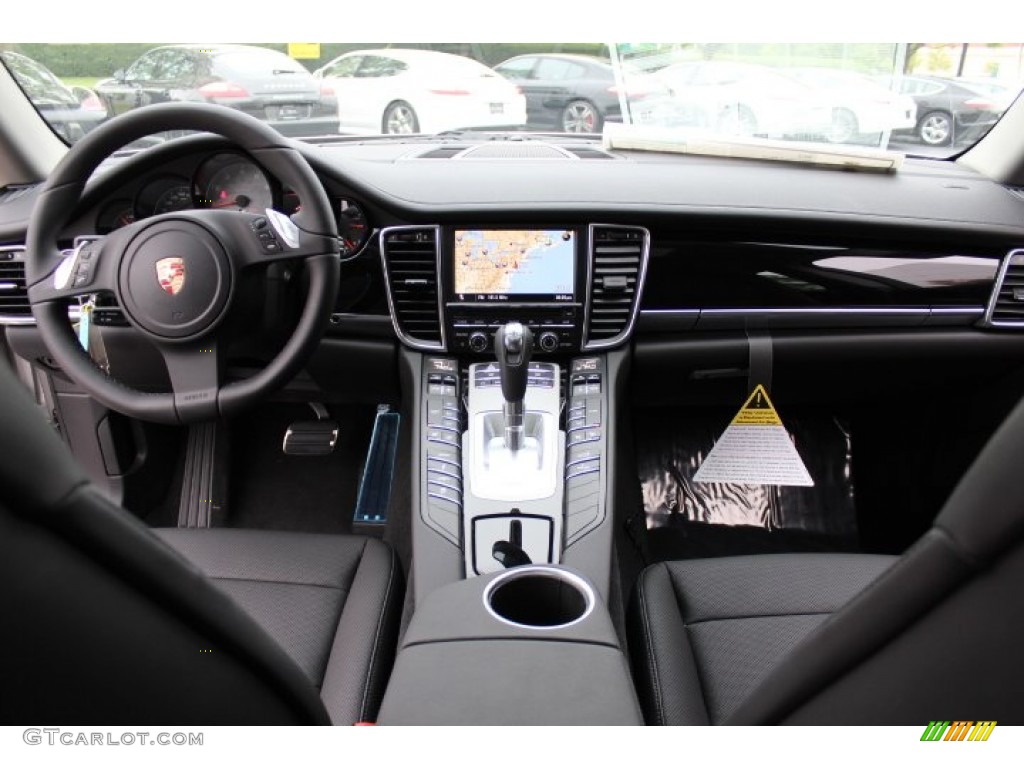 2012 Porsche Panamera S Hybrid Black Dashboard Photo #64815077