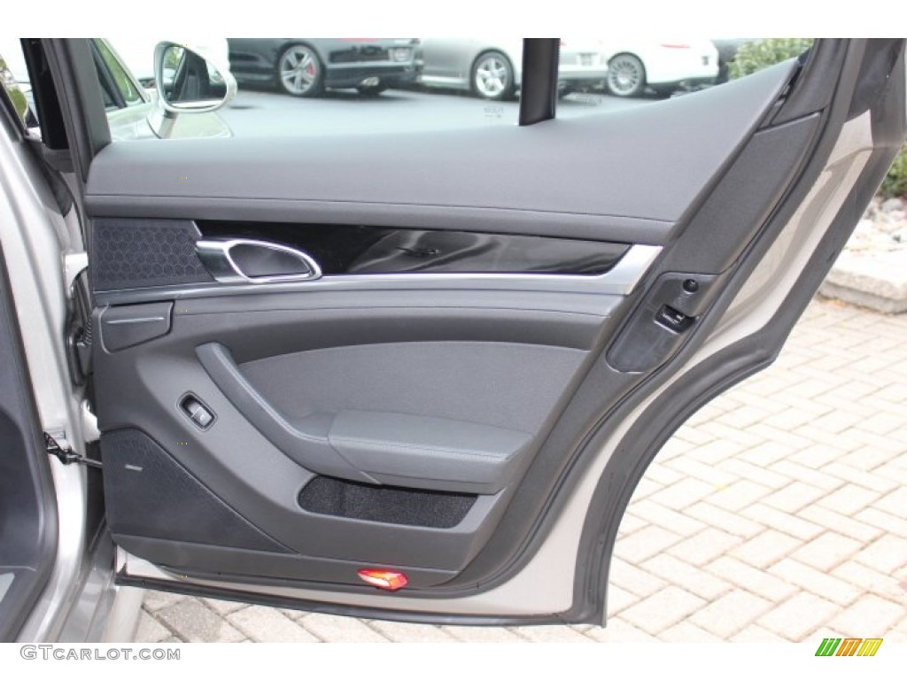 2012 Porsche Panamera S Hybrid Black Door Panel Photo #64815107