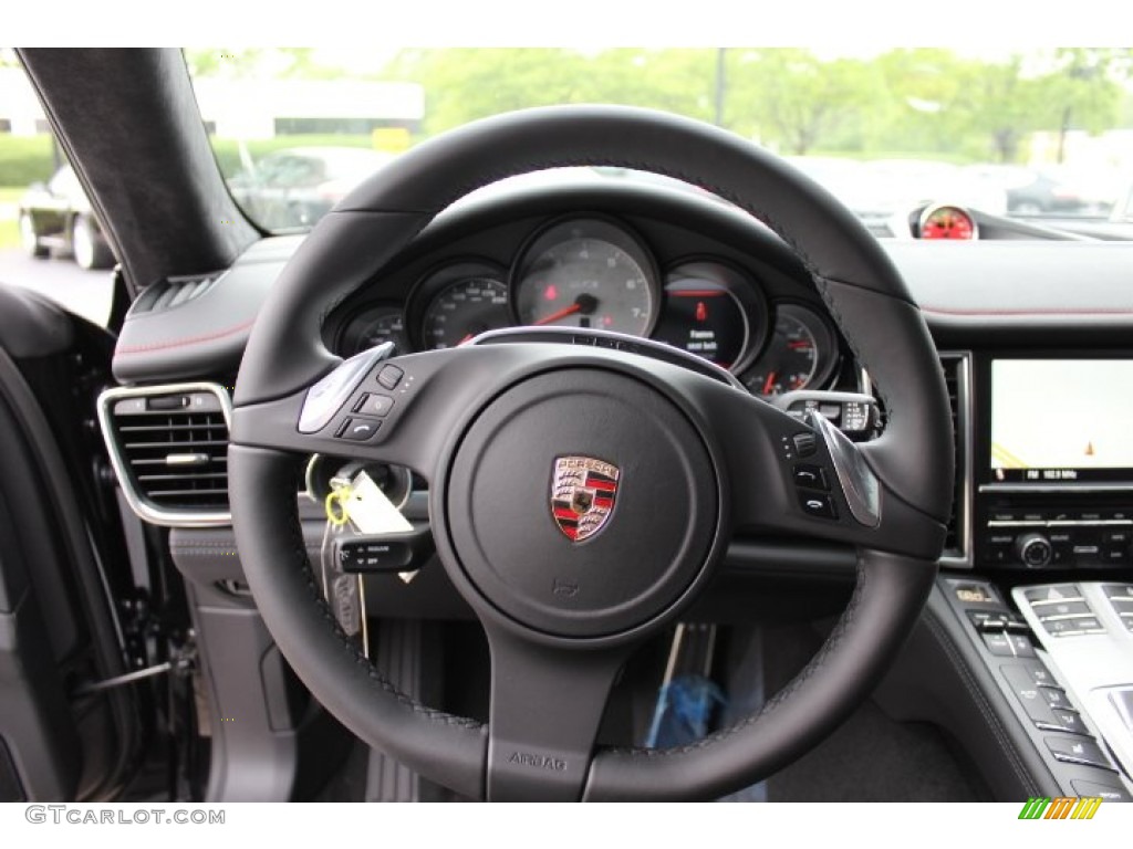 2013 Porsche Panamera GTS Black w/Alcantara Steering Wheel Photo #64815191