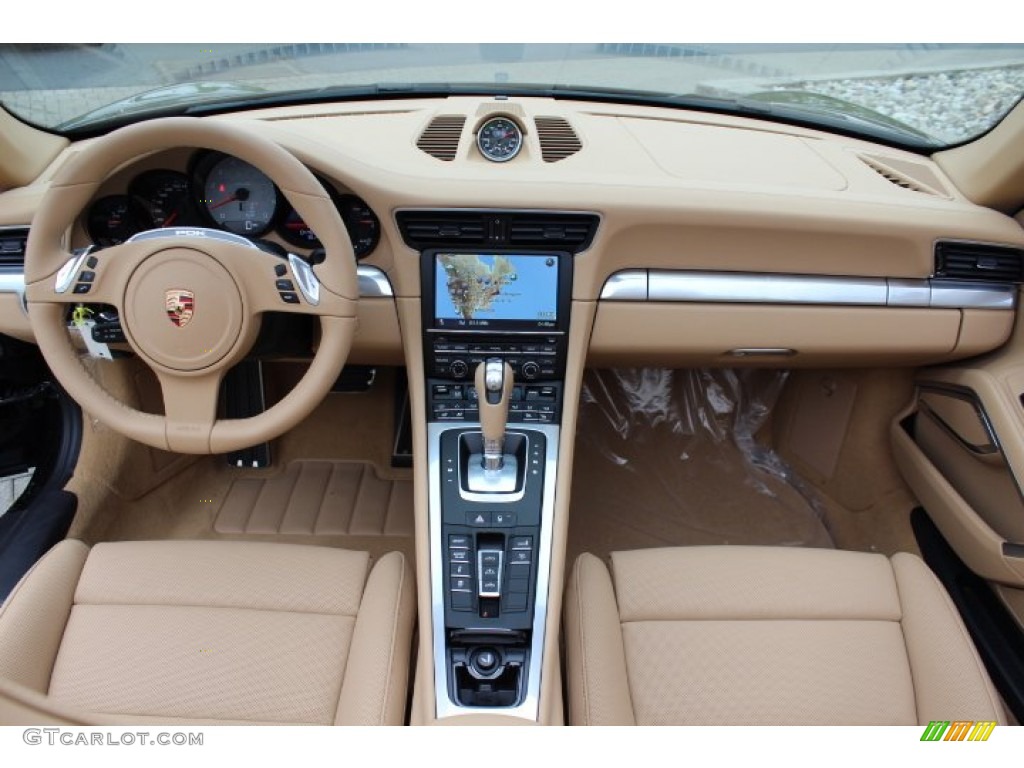 2012 Porsche New 911 Carrera S Cabriolet Luxor Beige Dashboard Photo #64815689