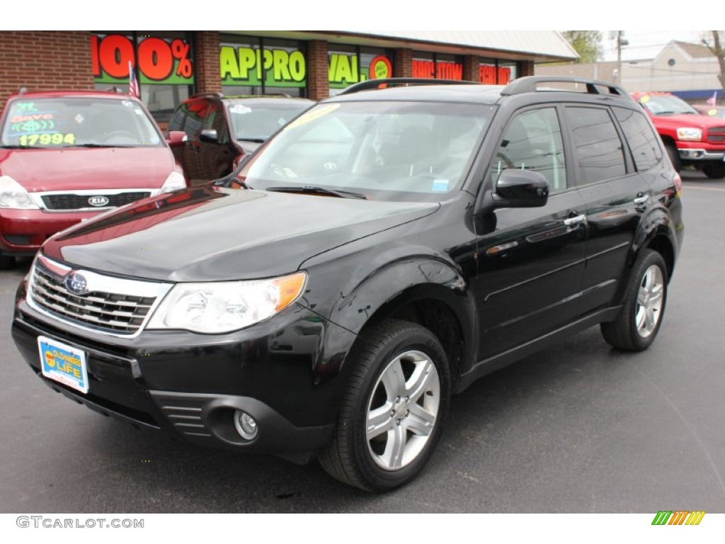 2009 Forester 2.5 X Premium - Obsidian Black Pearl / Black photo #1