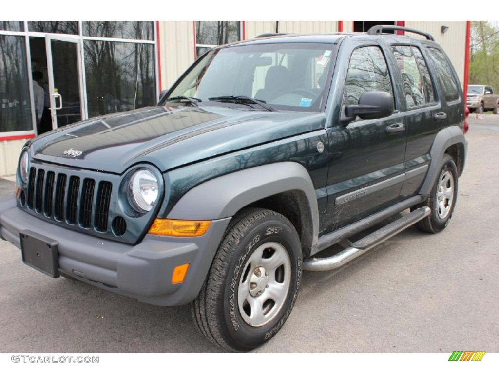 2005 Liberty Sport 4x4 - Deep Beryl Green Pearl / Khaki photo #1