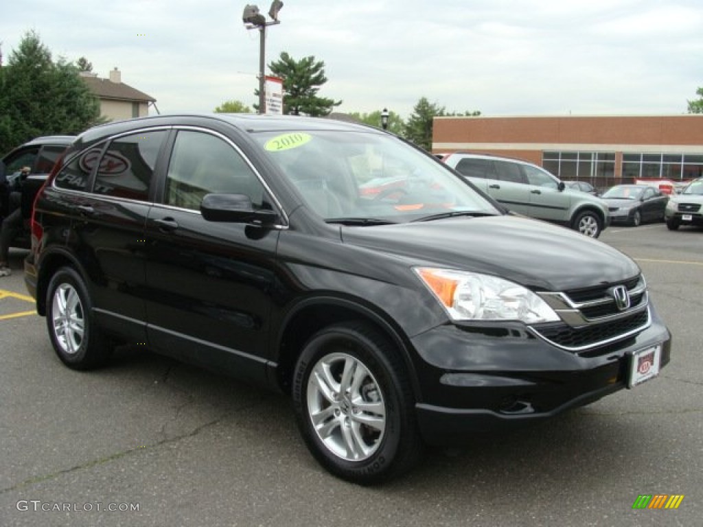 2010 CR-V EX-L AWD - Crystal Black Pearl / Ivory photo #3