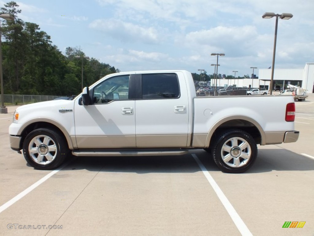 2007 F150 King Ranch SuperCrew - Oxford White / Castano Brown Leather photo #8