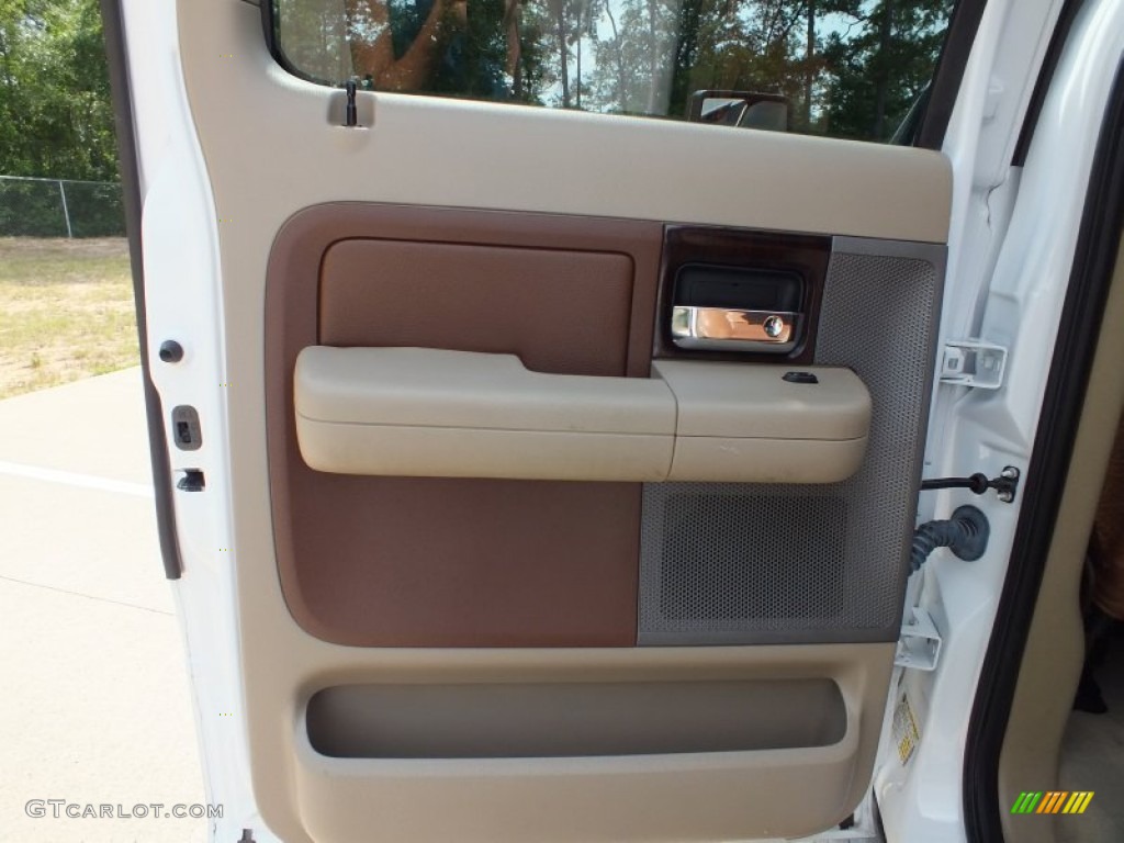 2007 F150 King Ranch SuperCrew - Oxford White / Castano Brown Leather photo #19