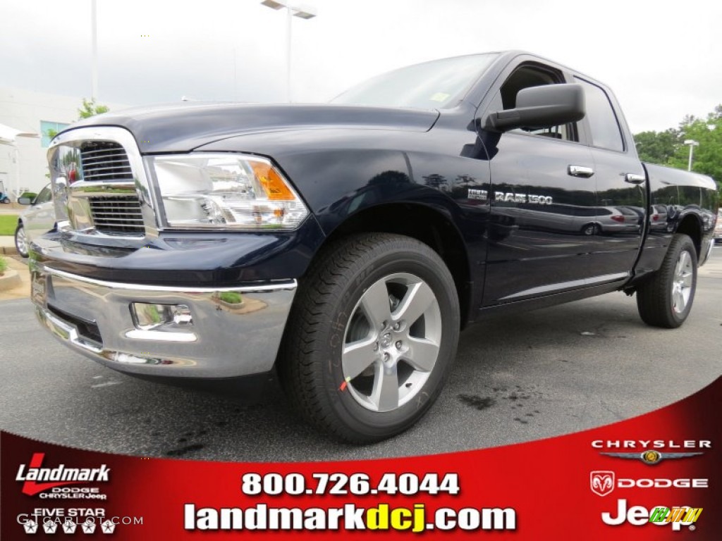 2012 Ram 1500 Big Horn Quad Cab - True Blue Pearl / Dark Slate Gray/Medium Graystone photo #1