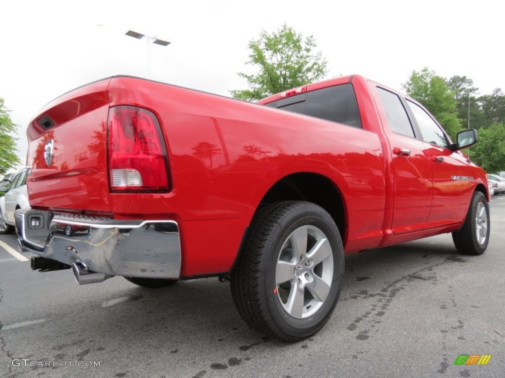 2012 Ram 1500 Big Horn Quad Cab - Flame Red / Dark Slate Gray/Medium Graystone photo #3