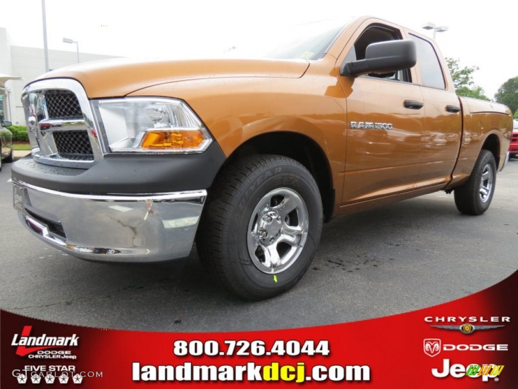 2012 Ram 1500 ST Quad Cab - Tequila Sunrise Pearl / Dark Slate Gray/Medium Graystone photo #1