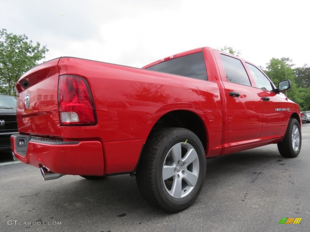 2012 Ram 1500 Express Crew Cab - Flame Red / Dark Slate Gray/Medium Graystone photo #3