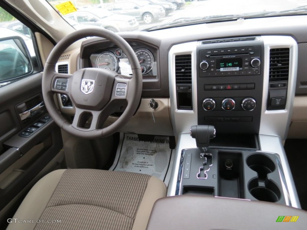 2012 Ram 1500 Big Horn Crew Cab - Sagebrush Pearl / Light Pebble Beige/Bark Brown photo #10