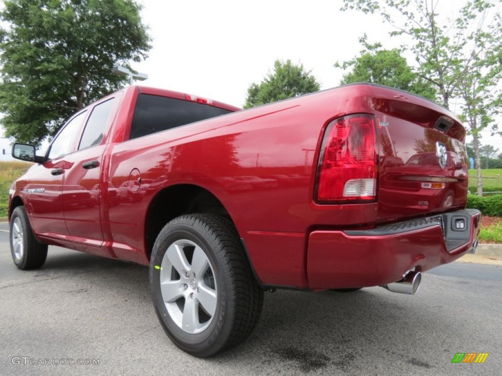 2012 Ram 1500 Express Quad Cab - Deep Cherry Red Crystal Pearl / Dark Slate Gray/Medium Graystone photo #2