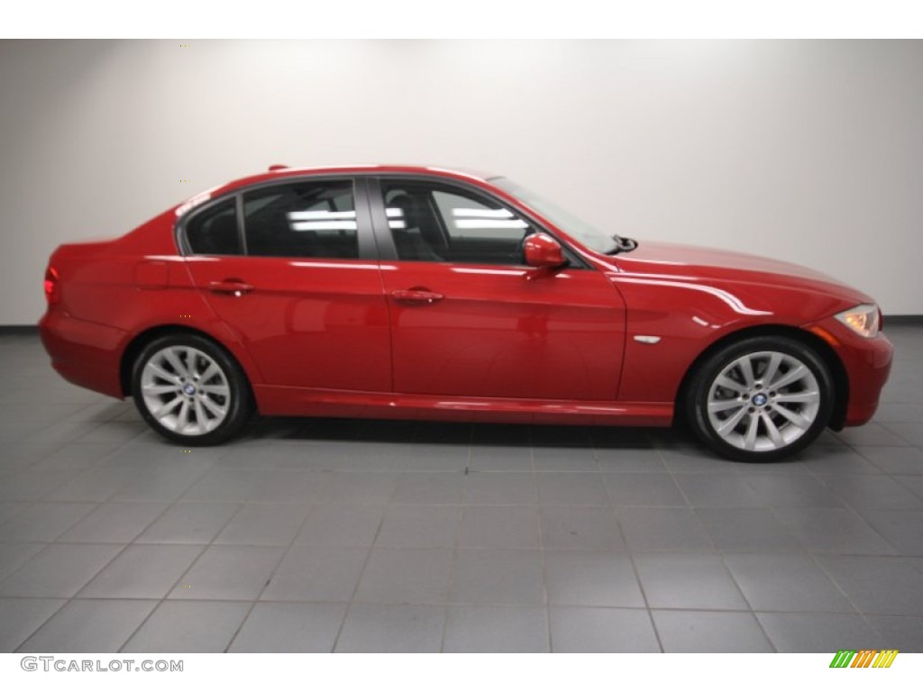 2009 3 Series 328i Sedan - Crimson Red / Black photo #7