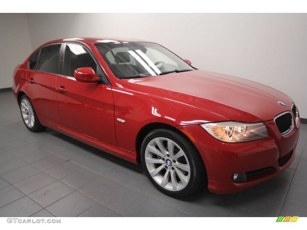 2009 3 Series 328i Sedan - Crimson Red / Black photo #8