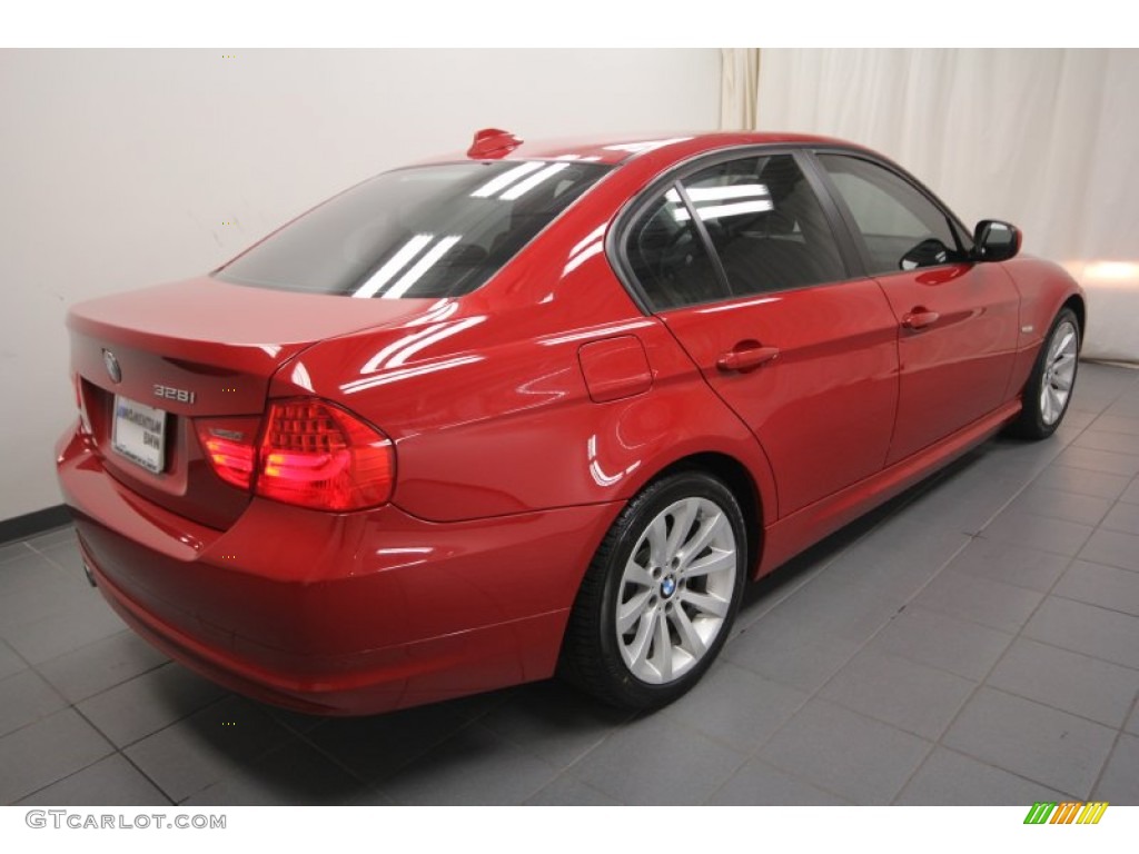 2009 3 Series 328i Sedan - Crimson Red / Black photo #12