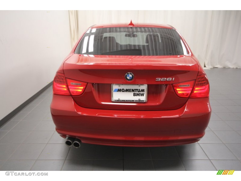 2009 3 Series 328i Sedan - Crimson Red / Black photo #13