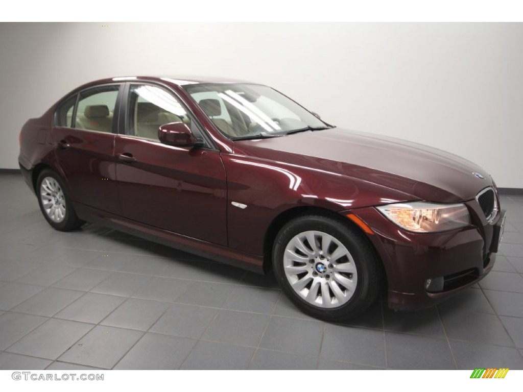 2009 3 Series 328i Sedan - Barbara Red Metallic / Beige photo #1