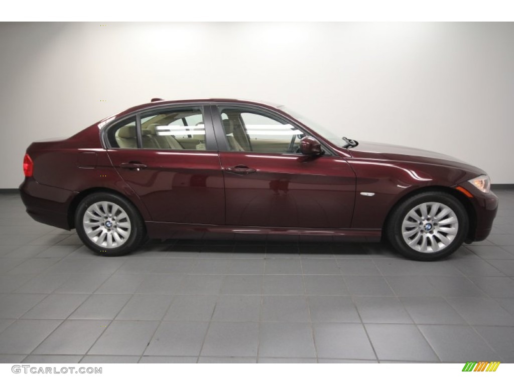 2009 3 Series 328i Sedan - Barbara Red Metallic / Beige photo #7