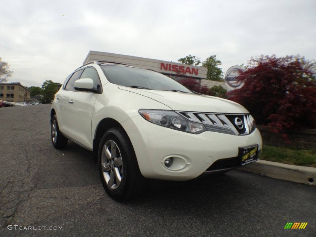 2010 Murano SL AWD - Glacier White Pearl / Beige photo #1