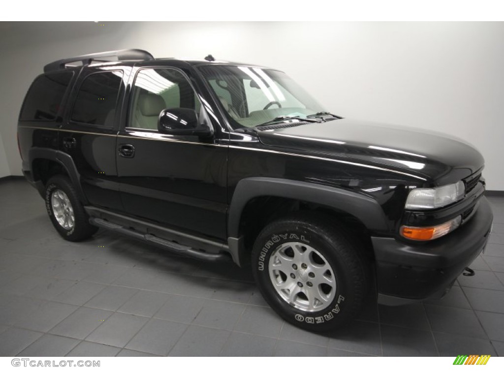 2003 Tahoe Z71 4x4 - Black / Tan/Neutral photo #1