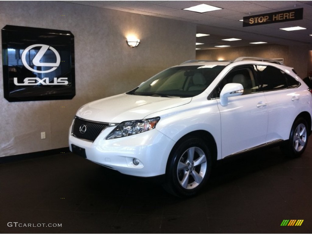 2010 RX 350 AWD - Starfire White Pearl / Parchment/Brown Walnut photo #3