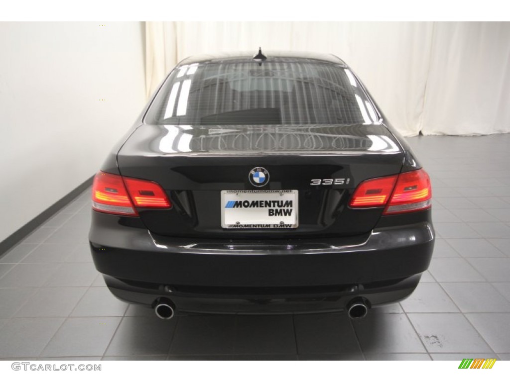 2009 3 Series 335i Coupe - Black Sapphire Metallic / Cream Beige Dakota Leather photo #2