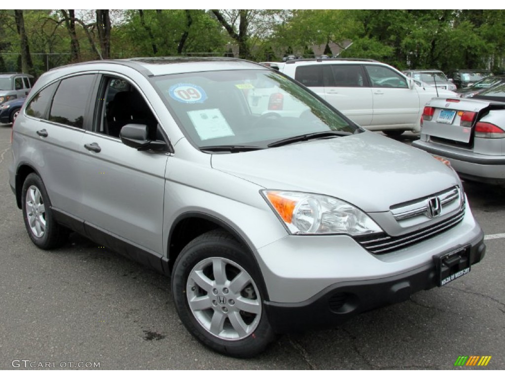 2009 CR-V EX 4WD - Alabaster Silver Metallic / Black photo #3