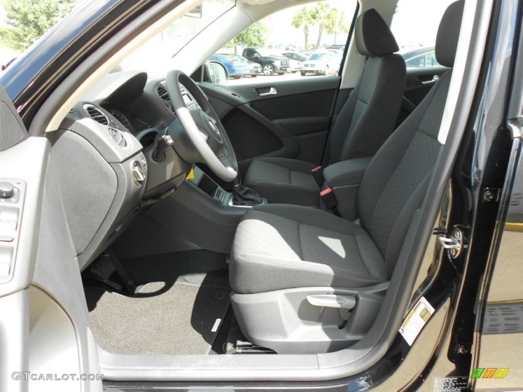 2012 Tiguan S - Deep Black Metallic / Black photo #11