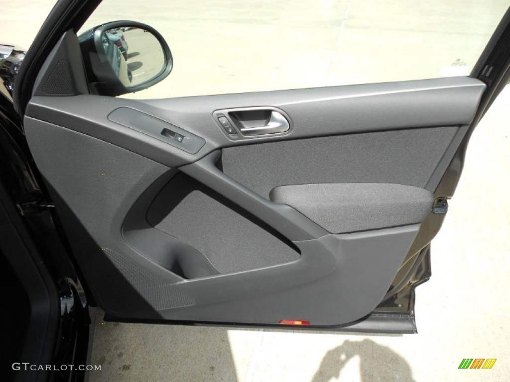 2012 Tiguan S - Deep Black Metallic / Black photo #12
