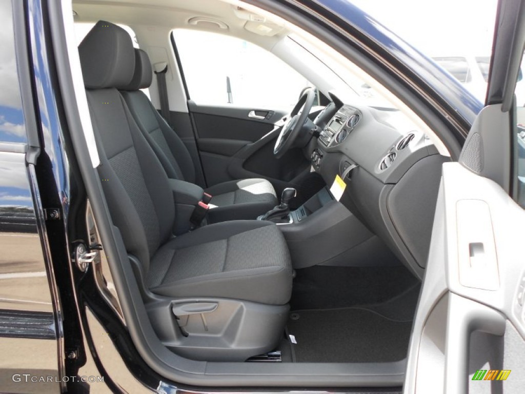2012 Tiguan S - Deep Black Metallic / Black photo #13