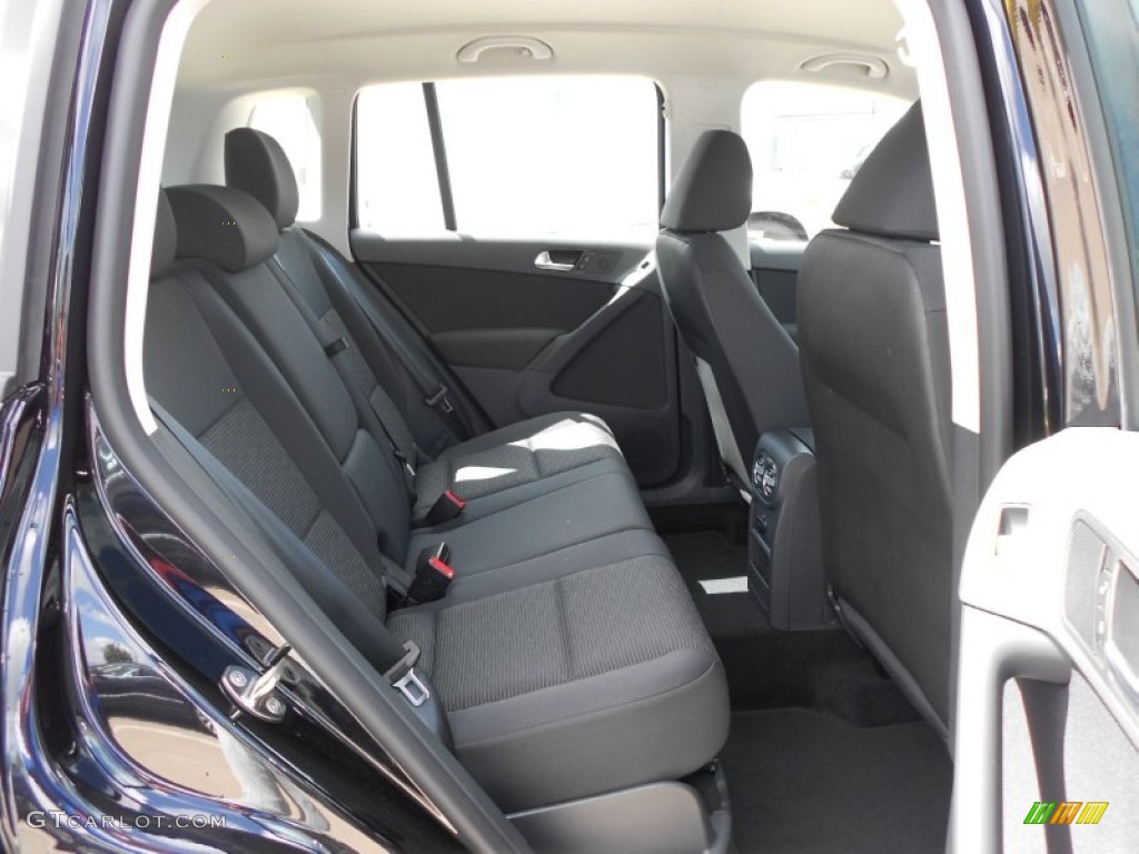2012 Tiguan S - Deep Black Metallic / Black photo #14