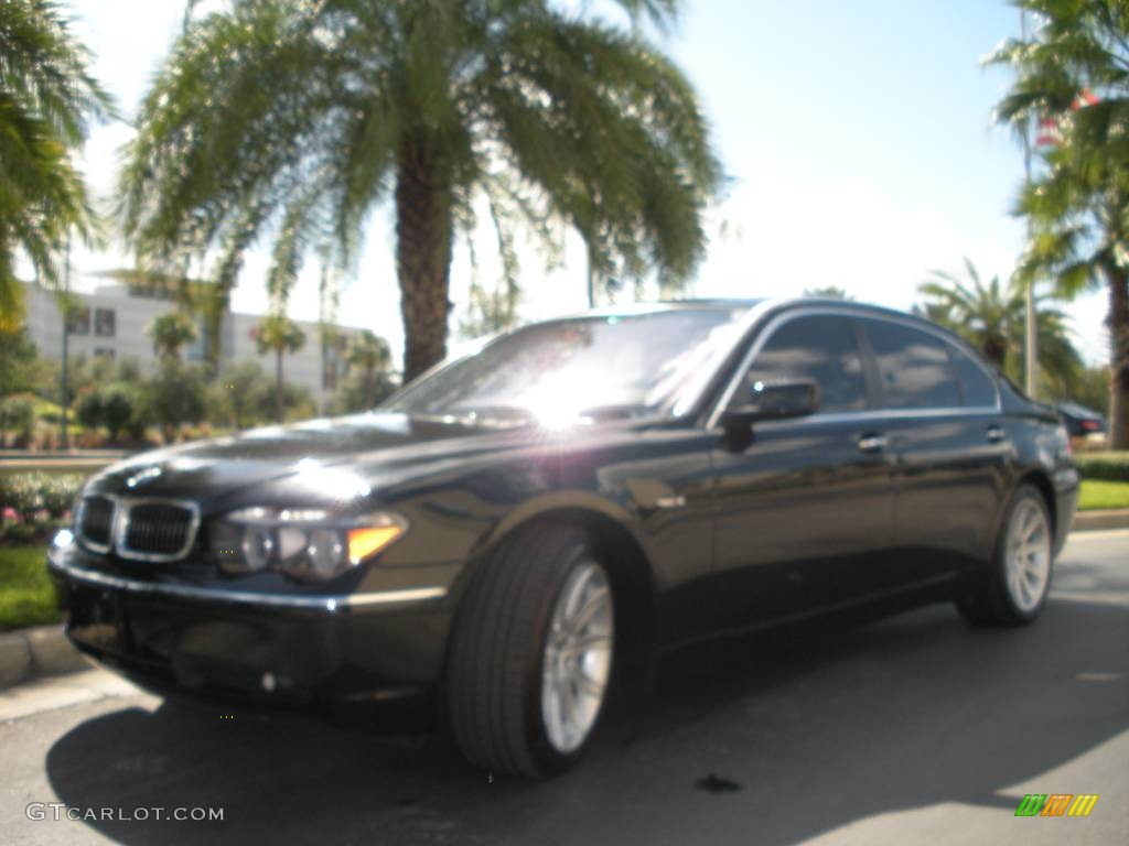 2005 7 Series 745Li Sedan - Black Sapphire Metallic / Black/Black photo #2