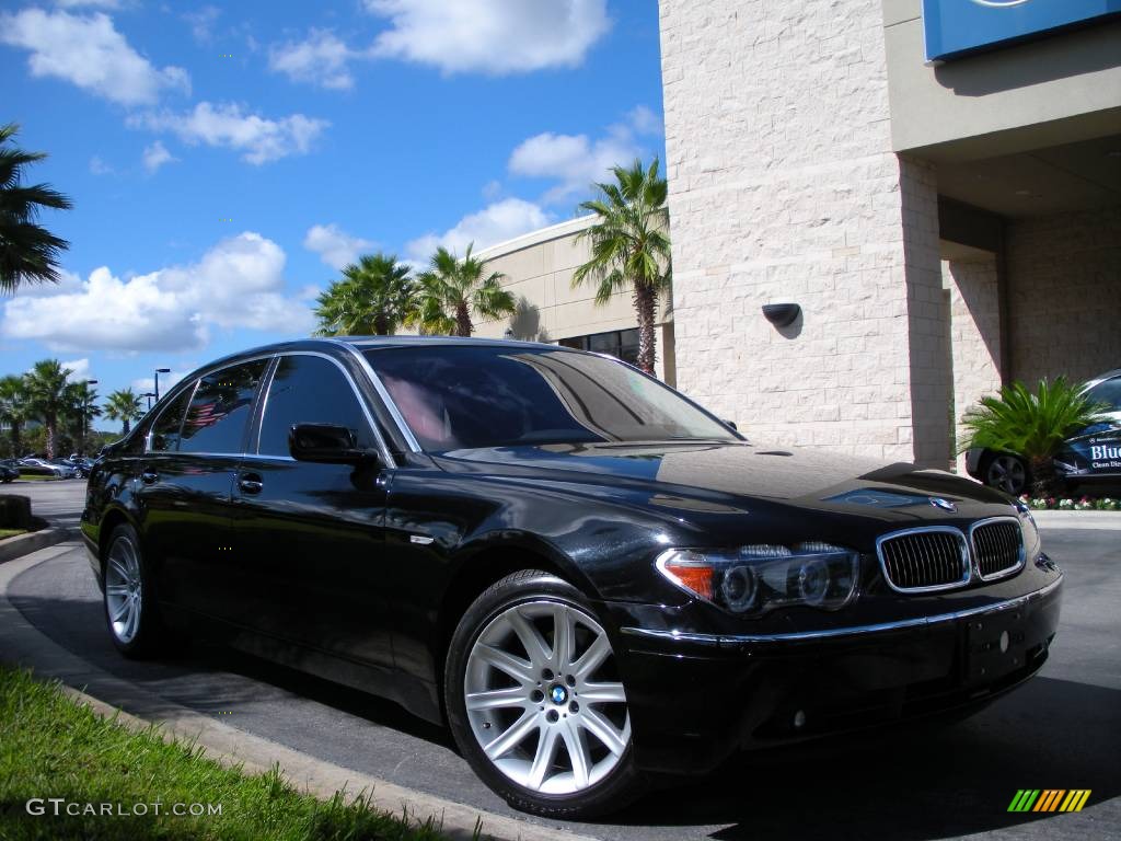 2005 7 Series 745Li Sedan - Black Sapphire Metallic / Black/Black photo #4