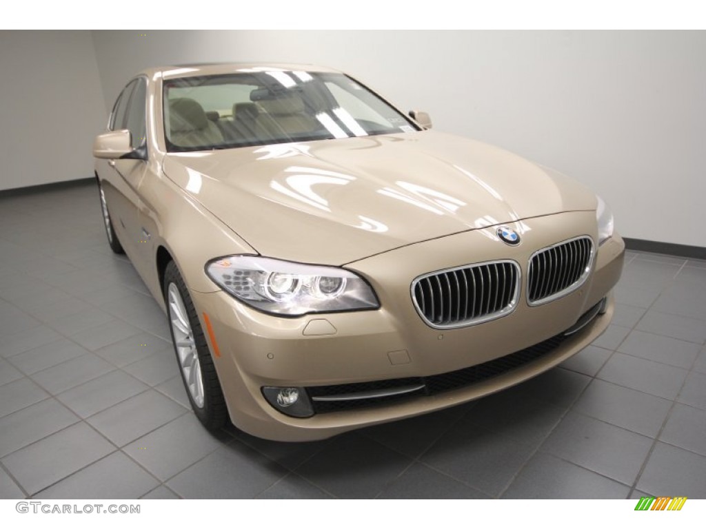 2012 5 Series 535i Sedan - Milano Beige Metallic / Venetian Beige photo #5