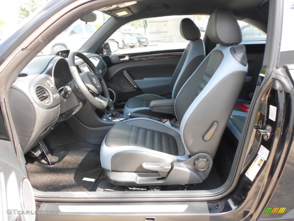 Black/Blue Interior 2012 Volkswagen Beetle Turbo Photo #64836062