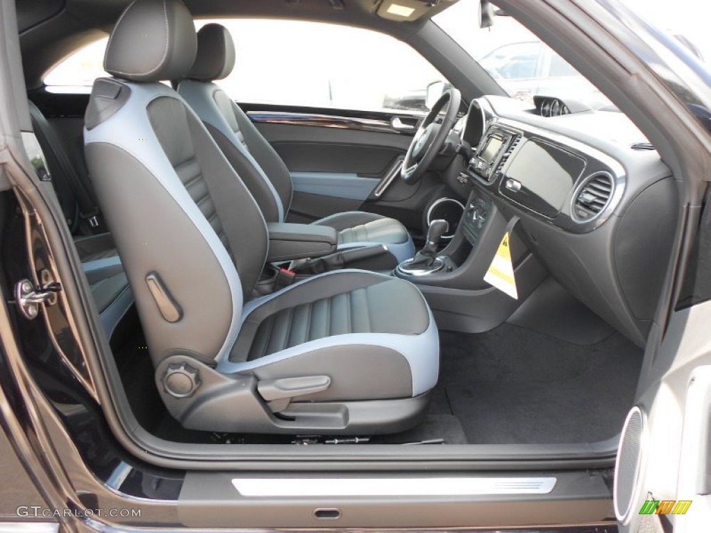 Black/Blue Interior 2012 Volkswagen Beetle Turbo Photo #64836079