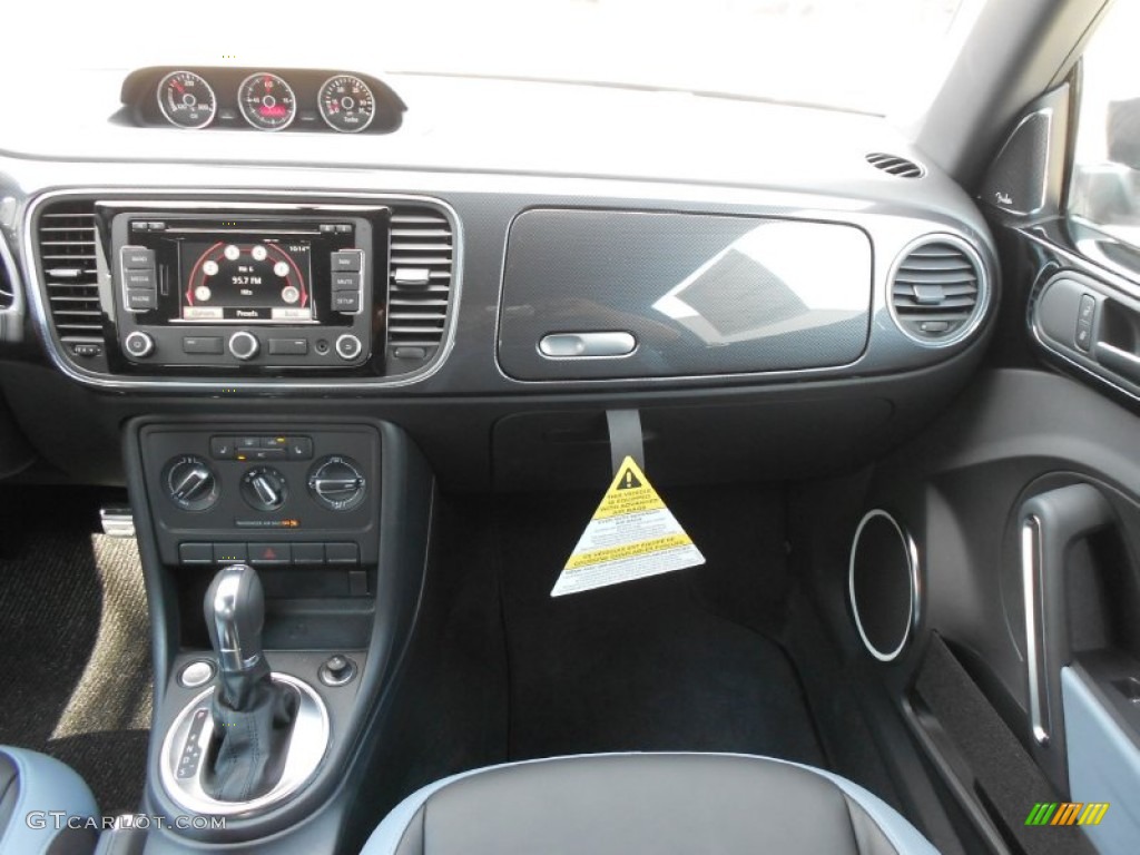 2012 Volkswagen Beetle Turbo Black/Blue Dashboard Photo #64836097