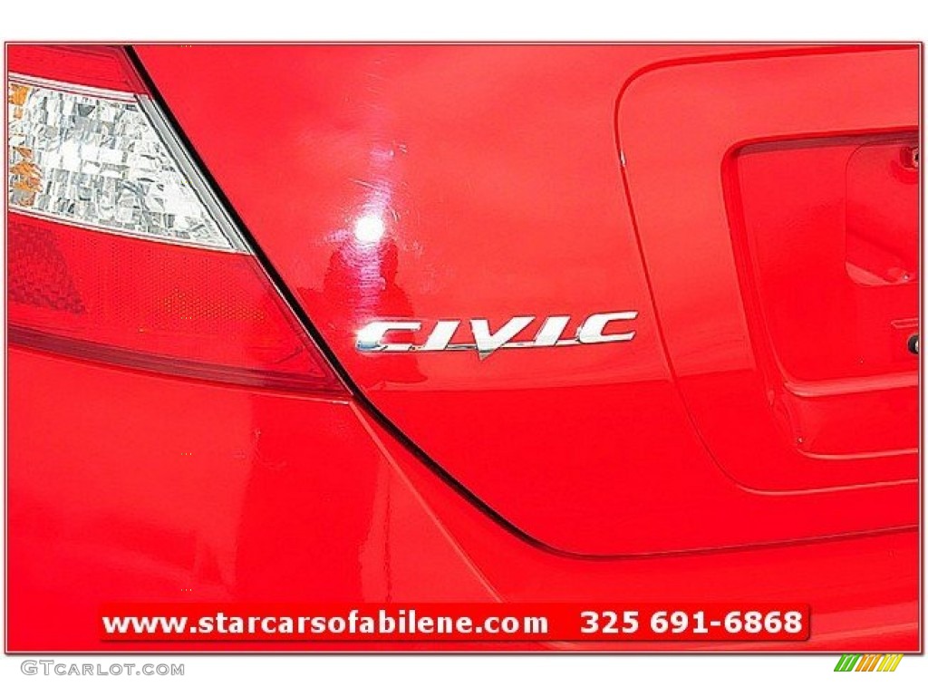 2007 Civic EX Coupe - Rallye Red / Black photo #4