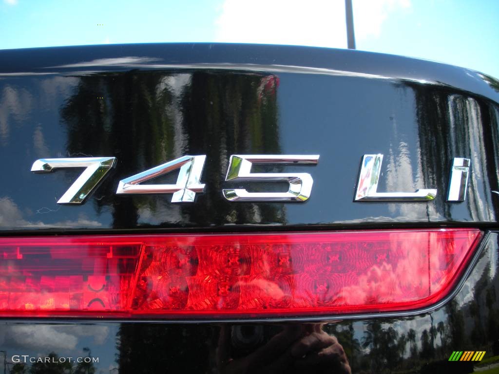 2005 7 Series 745Li Sedan - Black Sapphire Metallic / Black/Black photo #9