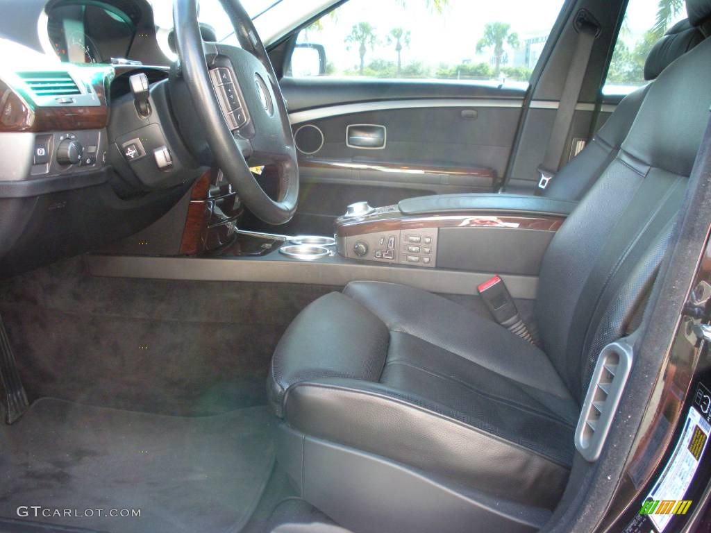 2005 7 Series 745Li Sedan - Black Sapphire Metallic / Black/Black photo #11