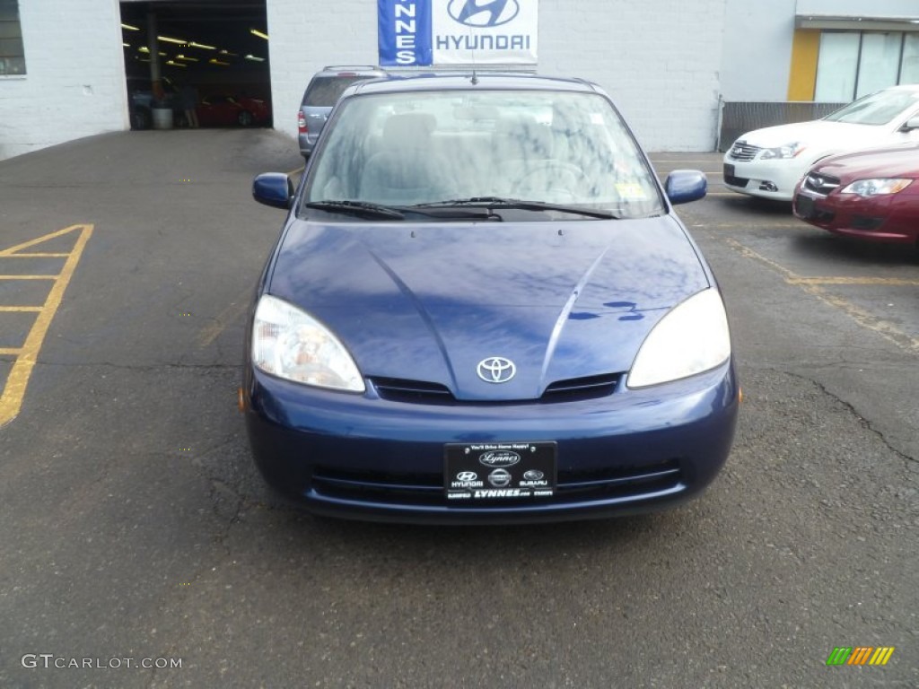 2002 Prius Hybrid - Brilliant Blue Pearl / Gray photo #2